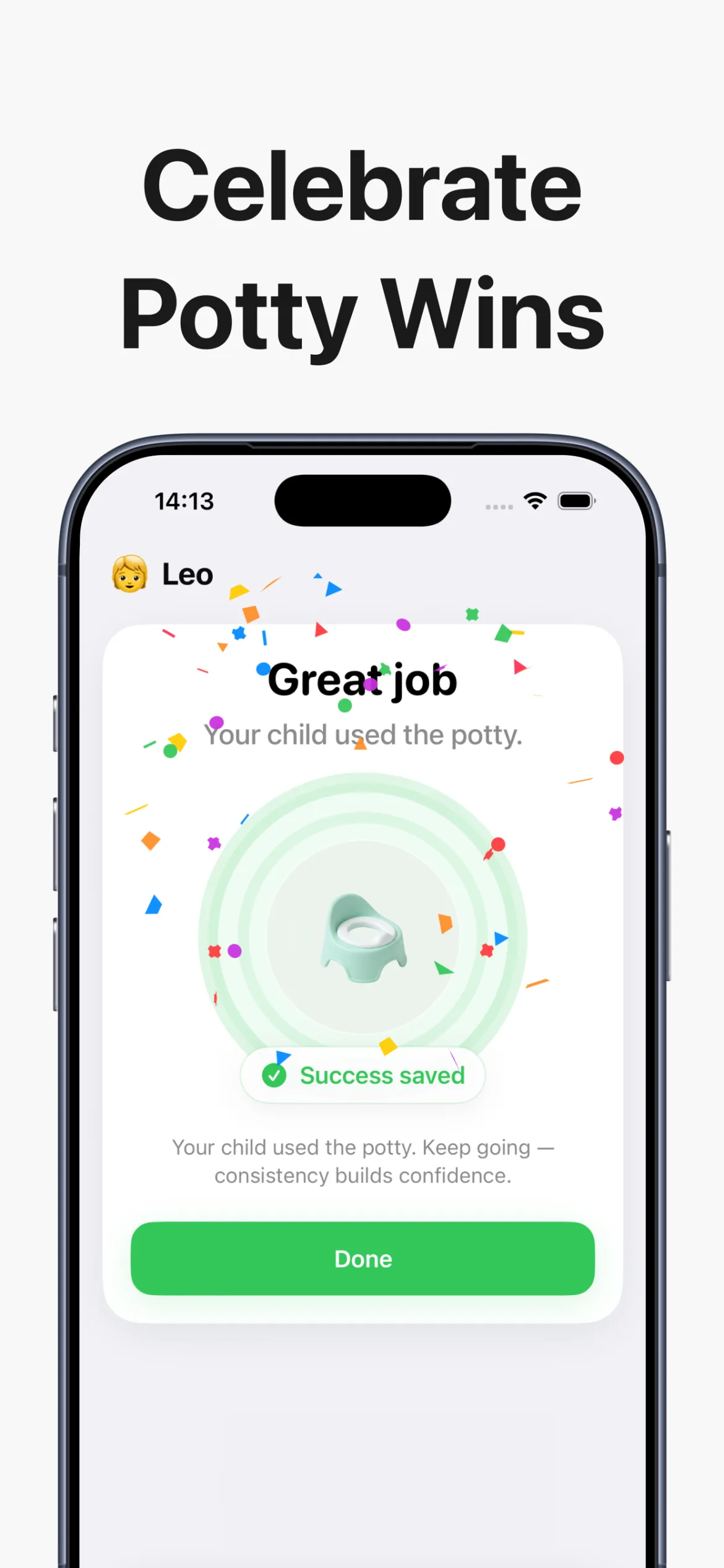 Celebration Card and Success Confetti Reward